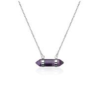 PiercingJak Healing Crystal Stone Necklaces for Women Hexagonal Crystal Pendant Necklaces Natural Gemstone Necklace Jewelry Divination for Mom Wife