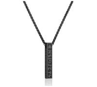 PiercingJak Norse Viking Necklace with Wheat Chains Stainless Steel Vertical Bar Viking Nordic Talisman Necklace for Men Women Vintage Mythology Amulet Pagan Jewelry Husband Father