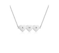 PiercingJak Personalised Best Friend Necklace for Women Custom 2-4 Names Stainless Steel BFF Friendship Necklace Customized Name Heart Pendant for Family Sisters Memorial Jewelry