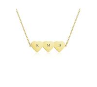 PiercingJak Personalised Best Friend Necklace for Women Custom 2-4 Names Stainless Steel BFF Friendship Necklace Customized Name Heart Pendant for Family Sisters Memorial Jewelry