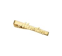 PiercingJak Personalised Custom Name Initials Tie Clip Men's Personalize Stainless Steel Letters Tie Clip Wedding Jewelry for Groom Best Man Father Business Wedding Anniversary