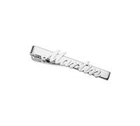 PiercingJak Personalised Custom Name Initials Tie Clip Men's Personalize Stainless Steel Letters Tie Clip Wedding Jewelry for Groom Best Man Father Business Wedding Anniversary