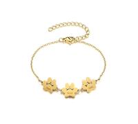 PiercingJak Personalised Paw Print Bracelet Engraved Name Bracelet Custom Dog Paw Pendant Chain with 1-4 Names Pet Memorial Jewelry for Pet Lovers Mom Bracelet with Names Mothers Day Gift