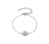 PiercingJak Personalised Paw Print Bracelet Engraved Name Bracelet Custom Dog Paw Pendant Chain with 1-4 Names Pet Memorial Jewelry for Pet Lovers Mom Bracelet with Names Mothers Day Gift