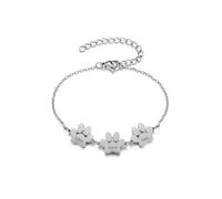 PiercingJak Personalised Paw Print Bracelet Engraved Name Bracelet Custom Dog Paw Pendant Chain with 1-4 Names Pet Memorial Jewelry for Pet Lovers Mom Bracelet with Names Mothers Day Gift