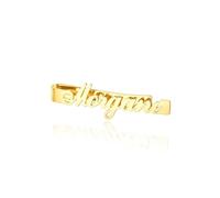 PiercingJak Personalized Custom Name Initials Tie Clip Men's Personalize Stainless Steel Letters Tie Clip Wedding Jewelry for Groom Father Business Wedding Anniversary