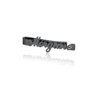 PiercingJak Personalized Custom Name Initials Tie Clip Men's Personalize Stainless Steel Letters Tie Clip Wedding Jewelry for Groom Father Business Wedding Anniversary