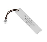 PiercingJak Personalized Custom Name Stainless Steel Bookmarks Dog Tag with Tassel Page Holder Book Paper Marker Stationery Gift for Reader Book Lover Student Teacher Friends Librarian