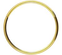 PIERCINGLINE segment ring clicker made of titanium - nose piercing in Gold coloured - Size: 1,2 mm bar thickness | 8 mm inner diameter