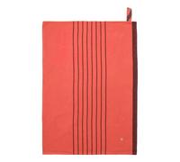 Piero organic cotton striped tea towel Coral 50x70