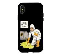 Pierogi 5 Second Rule Vintage Retro Radioactive Lab Nerd Case for iPhone X/XS