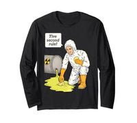 Pierogi 5 Second Rule Vintage Retro Radioactive Lab Nerd Long Sleeve T-Shirt