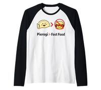 Pierogi Polish Dumpling Funny Food Lover Joke Raglan Baseball Tee