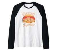 Pierogi Power Polish Dumpling Lovers Retro Style Raglan Baseball Tee