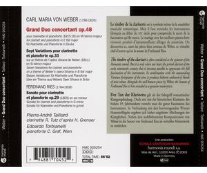 PIERRE-ANDRE TAILLARD WEBER: GRAND DUO CONCERTANT, OP. 48; VARIATIONS, OP. 33; R