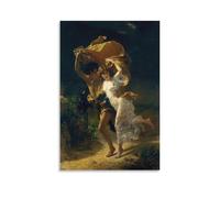 Pierre Auguste Cot The Storm Poster Canvas Poster Wall Art Picture Prints Hanging Photo Decor Home Posters Artworks 08x12inch(20x30cm)