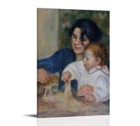 Pierre-Auguste Renoir Classic Posters Gabrielle Et Jean Canvas Wall Art Decorative Bedroom Modern Home Print Picture Artworkss 12x18inch(30x45cm)