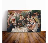 Pierre-Auguste Renoir Luncheon of The Boating Party Canvas Print | Gallery Wrapped 30mm Frame Wall Art | 30x20 inches | Ready to Hang | Modern Picture | Living Room Bedroom Lounge Office