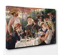 Pierre-Auguste Renoir Luncheon of The Boating Party Canvas Print | Gallery Wrapped 30mm Frame Wall Art | 30x20 inches | Ready to Hang | Modern Picture | Living Room Bedroom Lounge Office