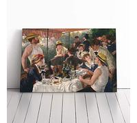 Pierre-Auguste Renoir Luncheon of the Boating Party Canvas Wall Art Picture Print - Framed Painting - Modern Home Décor Poster - Ready to Hang Artwork for Living Room Bedroom Kitchen - 36x24 Inch