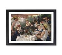 Pierre-Auguste Renoir Luncheon of The Boating Party Framed Print | A2 Black Framed Wall Art | Ready to Hang | Modern Nature Picture | Living Room Bedroom Lounge Office
