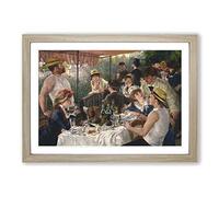 Pierre-Auguste Renoir Luncheon of The Boating Party Framed Print | A2 Oak Framed Wall Art | Ready to Hang | Modern Nature Picture | Living Room Bedroom Lounge Office