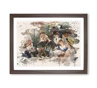 Pierre Auguste Renoir Luncheon of the Boating Party Modern FC Framed Print | A4 Walnut Framed Wall Art | Ready to Hang | Modern Nature Picture | Living Room Bedroom Lounge Office