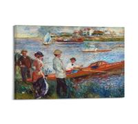 Pierre-Auguste Renoir The Oarsmen at Chatou Poster Work Canvas Print, Famous Impressionist Masterpiece, Wall Art Decor for Living Room Art Studio Home Office, Classic Canvas Print Poster Work 16x24in