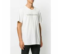 Pierre Balmain Men's Iconic Logoshirt Cult Off-White Logo Shirt T-Shirt Top 46 S