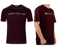 Pierre Balmain Men's Iconic Top Logo Shirt Gold Logo Icon Short Sleeve T-Shirt S