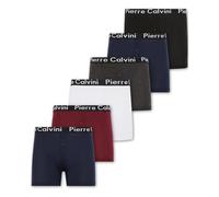Pierre Calvini (6/12-Pack Mens Boxers with Elastic Waistband, Men's Button Fly Boxer Shorts in Stretch Fit Design, Breathable Mens Underwear Suitable for any Occasion, Mens Boxers Shorts Multipack