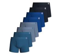 Pierre Calvini Boxers for Men With Fly - Anti-Chafe Mens Boxers - Soft, Breathable Men's Boxer Shorts - Supportive, Tag-Free, Everyday Cotton Underwear Multipack - 8 Pk - Blue - Medium