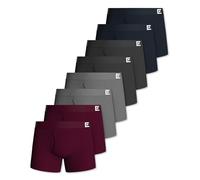 Pierre Calvini Boxers for Men With Fly - Anti-Chafe Mens Boxers - Soft, Breathable Men's Boxer Shorts - Supportive, Tag-Free, Everyday Cotton Underwear Multipack - 8 Pk - Dark Assorted - Medium