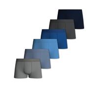 Pierre Calvini Boys Boxers - Soft & Breathable Cotton Boys Boxer Shorts - Durable, Breathable & Anti-Chafing Cotton Boxer Shorts - Comfortable, Kids Boxers - 6 Pk - Blue - Ages 11-12