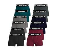Pierre Calvini Hipster Mens Boxers - Breathable, Moisture Wicking, Soft Cotton Mens Underwear - Fitted, Comfortable Boxers for Men - Boxer Shorts Men Multipack - 12 Pk - Dark - Medium