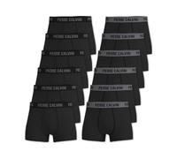 Pierre Calvini Hipster Mens Boxers - Breathable, Moisture Wicking, Soft Cotton Mens Underwear - Fitted, Comfortable Boxers for Men - Boxer Shorts Men Multipack - 12 Pk - Black - Medium