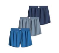 Pierre Calvini Mens Boxers Loose Fit - Soft Jersey Cotton Mens Underwear - Breathable, Lightweight & Tag-Free Men's Boxer Shorts with Stay-Put Waistband for All-Day Comfort - 3 Pk - Blue - XXL