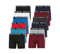 Pierre Calvini Mens Button Fly Boxer Shorts - Anti-Chafe Fitted Mens Boxers - Soft, Breathable & Comfortable Multipack Underwear Suitable For Any Occasion - 12 Pk - Multicolour - Medium