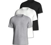 Pierre Calvini Mens T-Shirt - 100% Cotton Premium Weight T Shirts - Regular Fit Short Sleeve Tee - Plain Crew Neck Mens Multipack - 3 Pk - Grey, White & Black - Small