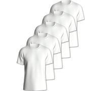 Pierre Calvini Mens T-Shirt - 100% Cotton Premium Weight T Shirts - Regular Fit Short Sleeve Tee - Plain Crew Neck Mens Multipack - 5 Pk - White - Medium