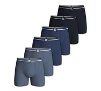Pierre Calvini Mens Underwear - Bamboo Boxers Mens Multipack - Soft Breathable Tag Free Mens Boxer Shorts - Anti Chafing Boxers for Men w/Moisture Wicking Comfort & Longer Leg - 6 Pk - Blue - Medium