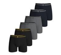 Pierre Calvini Mens Underwear - Bamboo Boxers Mens Multipack - Soft Breathable Tag Free Mens Boxer Shorts - Anti Chafing Boxers for Men w/Moisture Wicking Comfort & Longer Leg - 6 Pk - Dark - Medium