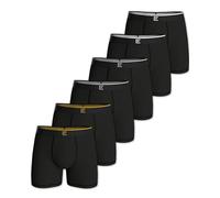 Pierre Calvini Mens Underwear - Bamboo Boxers Mens Multipack - Soft Breathable Tag Free Mens Boxer Shorts - Anti Chafing Boxers for Men w/Moisture Wicking Comfort & Longer Leg - 6 Pk - Black - Large