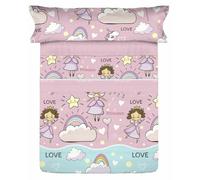 Pierre Cardin 3-Piece Bed Sheet Set, 105 x 200 cm, 50% Polyester, 50% Cotton, 115 g/m², 132 Threads, Top Sheet 180 x 270 cm, Pillowcases 45 x 125 cm, MORGANA Pink