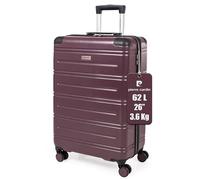 Pierre Cardin ABS Hard Shell 26 Inch Suitcase - Travel Luggage with 8 Spinner Wheels | Telescopic Drag Handle | Hard Sided Suitcases Weighing 3.6kg Cap 62L Height 66.5cm CL889 (Medium)