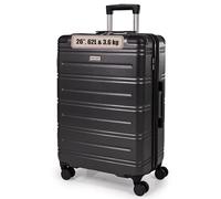 Pierre Cardin ABS Hard Shell 26 Inch Suitcase - Travel Luggage with 8 Spinner Wheels | Telescopic Drag Handle | Hard Sided Suitcases Weighing 3.6kg Cap 62L Height 66.5cm CL889 (Medium)