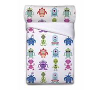 Pierre Cardin Aliens Duvet Cover Set White 90 Bed 3 Pieces
