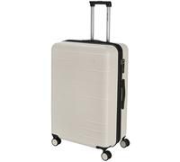 Pierre Cardin Arles Medium Checked Travel Suitcase, Expandable Hard Shell - White Pierre Cardin White Medium