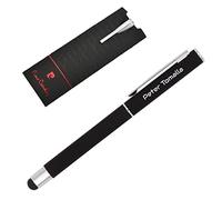 Pierre Cardin® CLAUDIE Touch Pen Rollerball Pen with Engraving, Premium Pen Case, Blue Refill, Elegant, Personalised Gift, Name, Engraved, Anniversary, Birthday (Black)