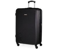 Pierre Cardin Hayley Ultra Strong ABS Luggage Hard Sided Travel Suitcase 4 Wheels in Black | Size: Medium Pierre Cardin Black Medium